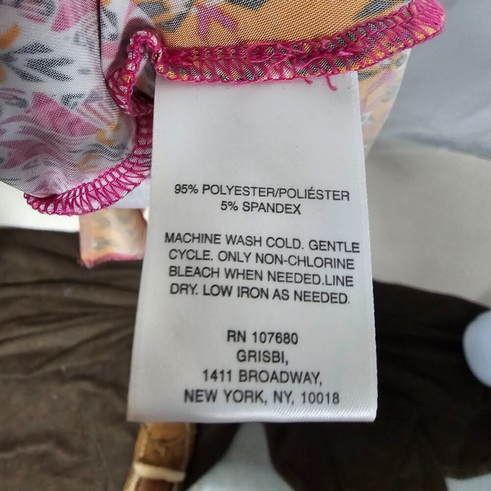 Grisbi Dress Maxi Pink Orange Boho Festival Hippie L - Picture 12 of 13